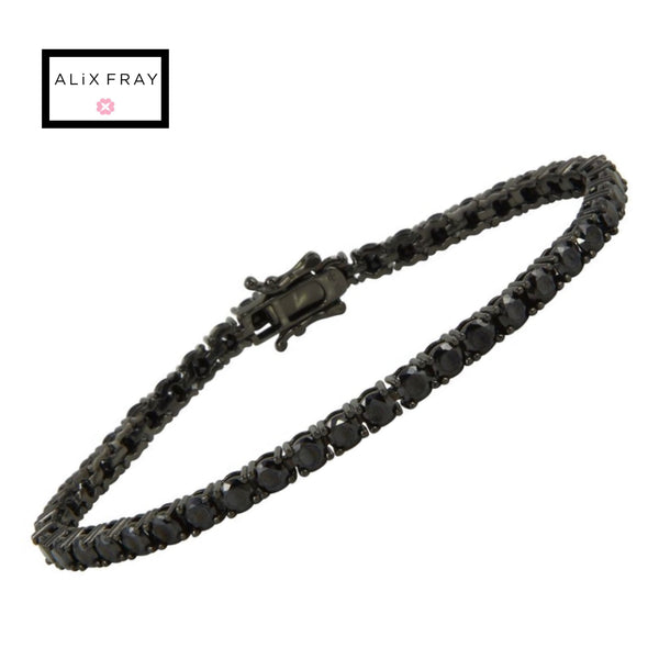 Black CZ Tennis Bracelet