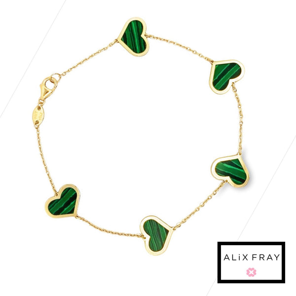 14kt Large Heart Bracelet