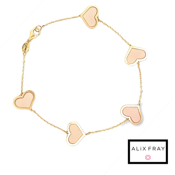 14kt Large Heart Bracelet