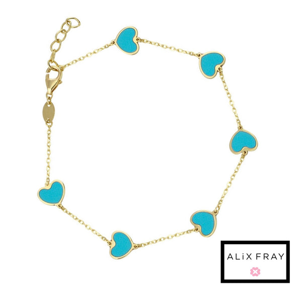 14kt Heart Bracelet