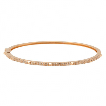 14k Yellow Gold Diamond Bangle