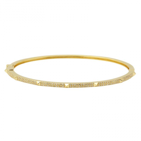 14k Yellow Gold Diamond Bangle