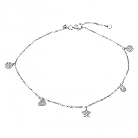 14kt Multi Charm Anklet