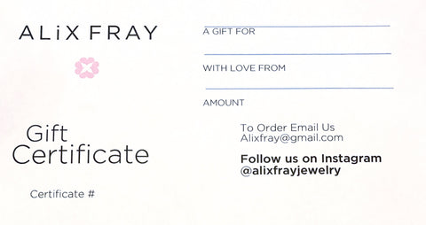 Alix Fray Gift Certificate