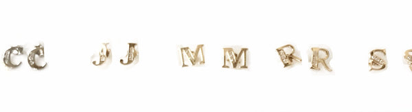 14kt Initial Earrings