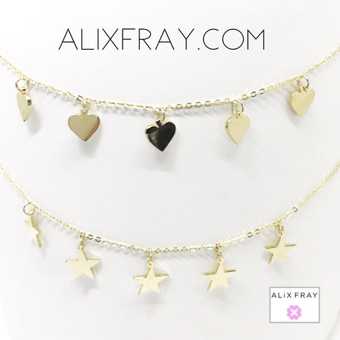 Hearts & Stars Dangling Chokers