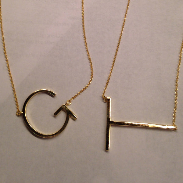 Large Initial Necklace