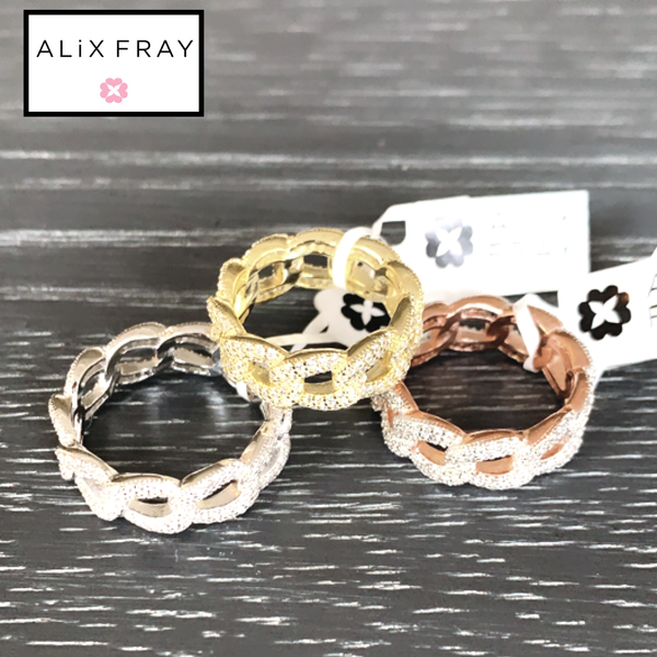 Pave Open Link Ring