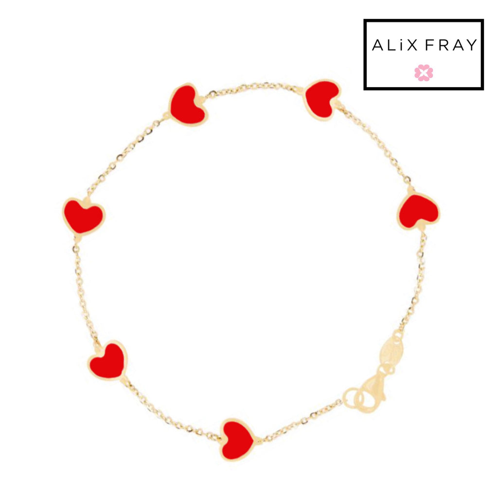14kt Heart Bracelet
