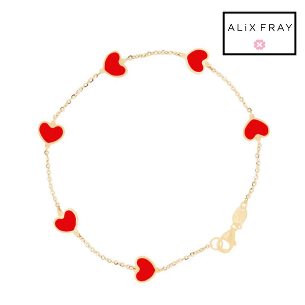 14kt Heart Bracelet