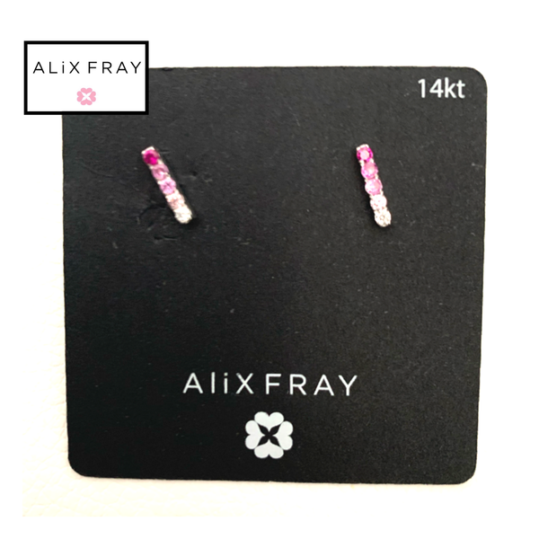 14kt Sapphire Bar Earrings