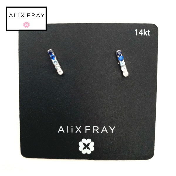 14kt Sapphire Bar Earrings