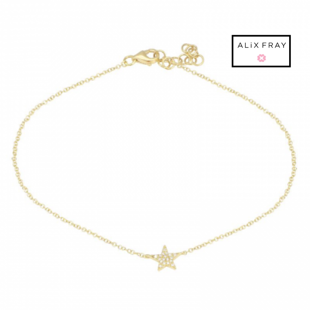 14kt Star Anklet