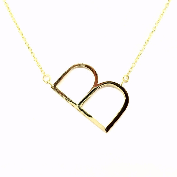 "B" Initial Necklace