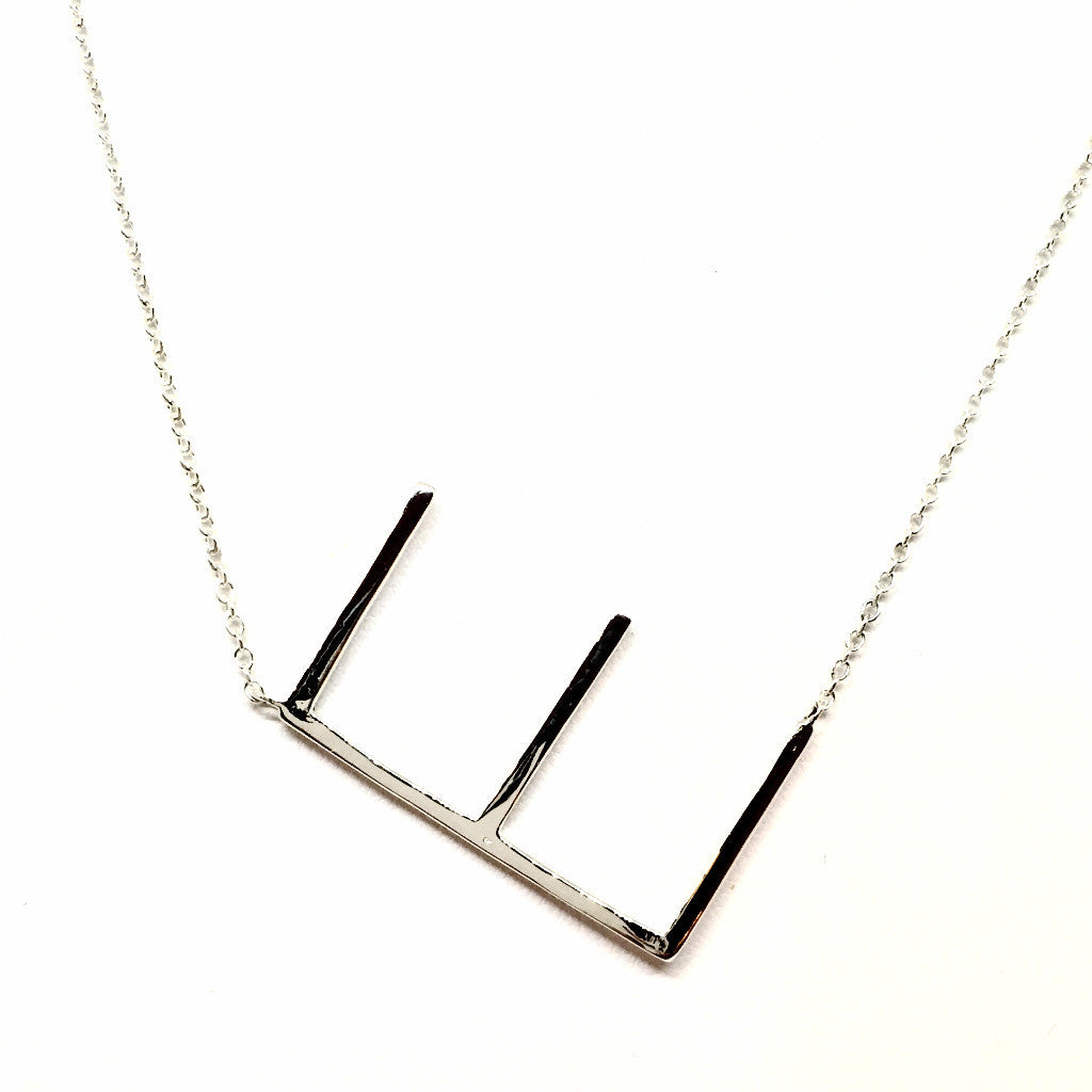 "E" Initial Necklace