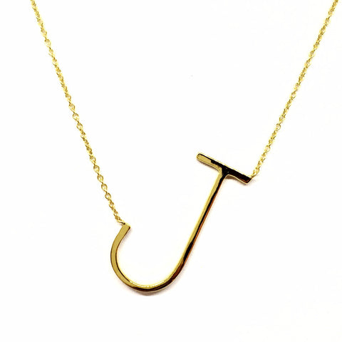 "J" Initial Necklace