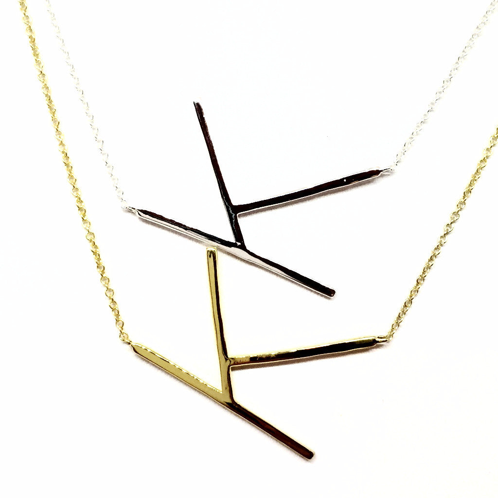 "K" Initial Necklace