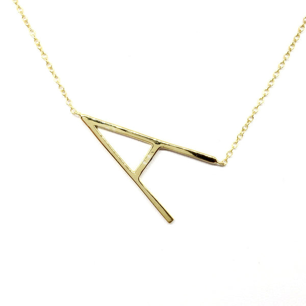 "A" Initial Necklace