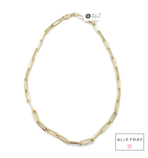 14kt Medium Paper Clip Necklace
