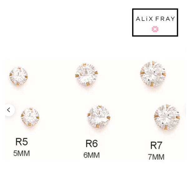 14kt CZ Studs