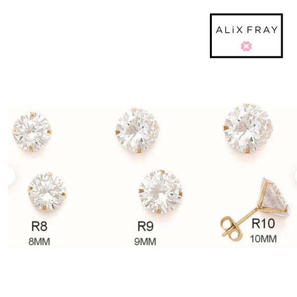 14kt CZ Studs