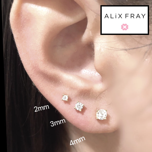 14kt CZ Studs