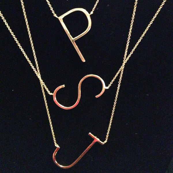 Large Initial Necklace