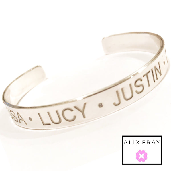 “Emma” Engraved Cuff Bracelet