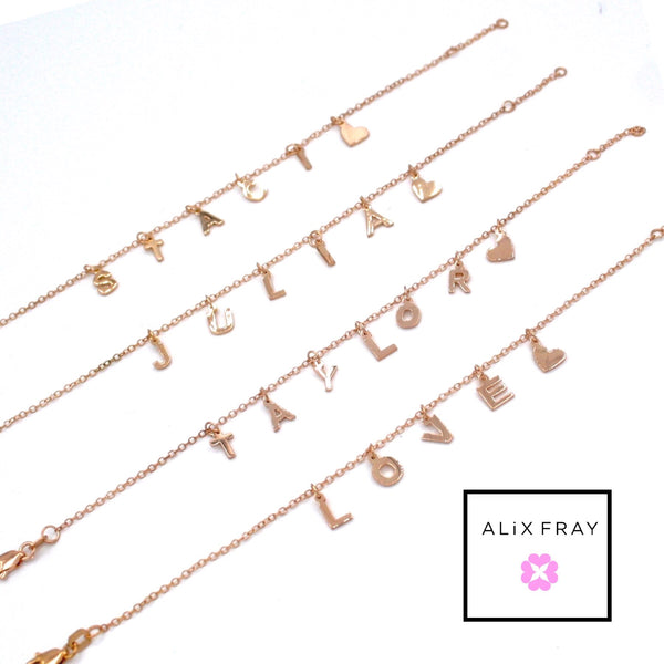 Hanging Mini Name Bracelet