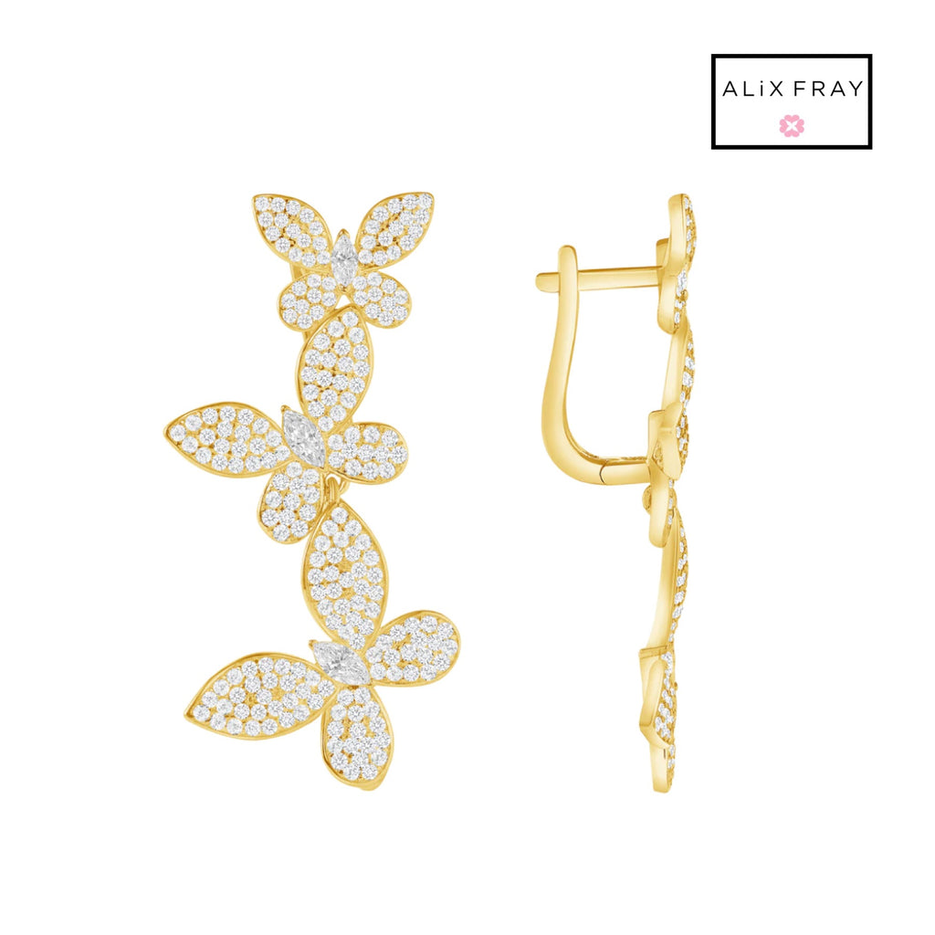 Drop Butterfly Earrings