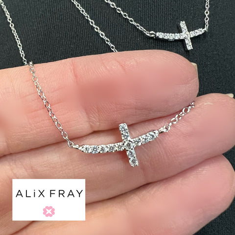 Curved Cross Necklace