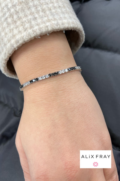 Black & White Tennis Bracelet