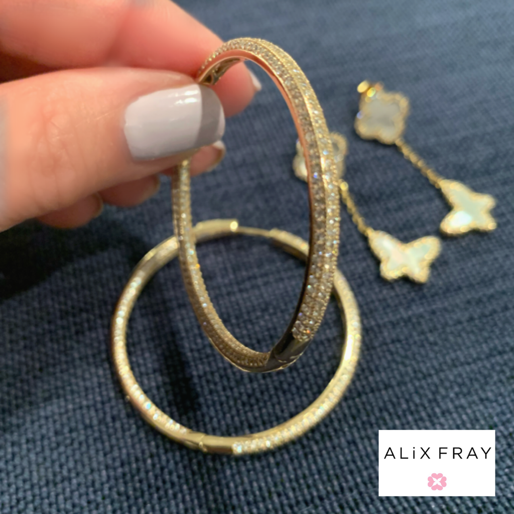 Large CZ Hoops