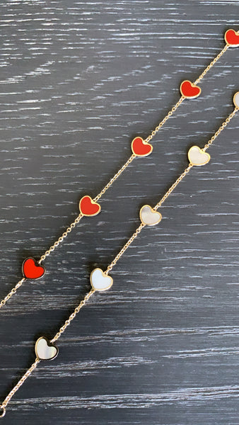 14kt Heart Bracelet
