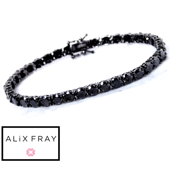 Black CZ Tennis Bracelet