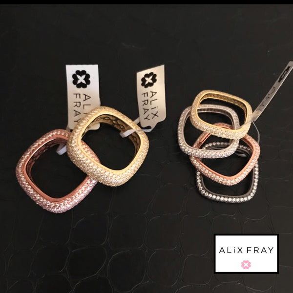 Medium Square Stack Rings