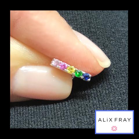 14kt Sapphire Bar Earrings