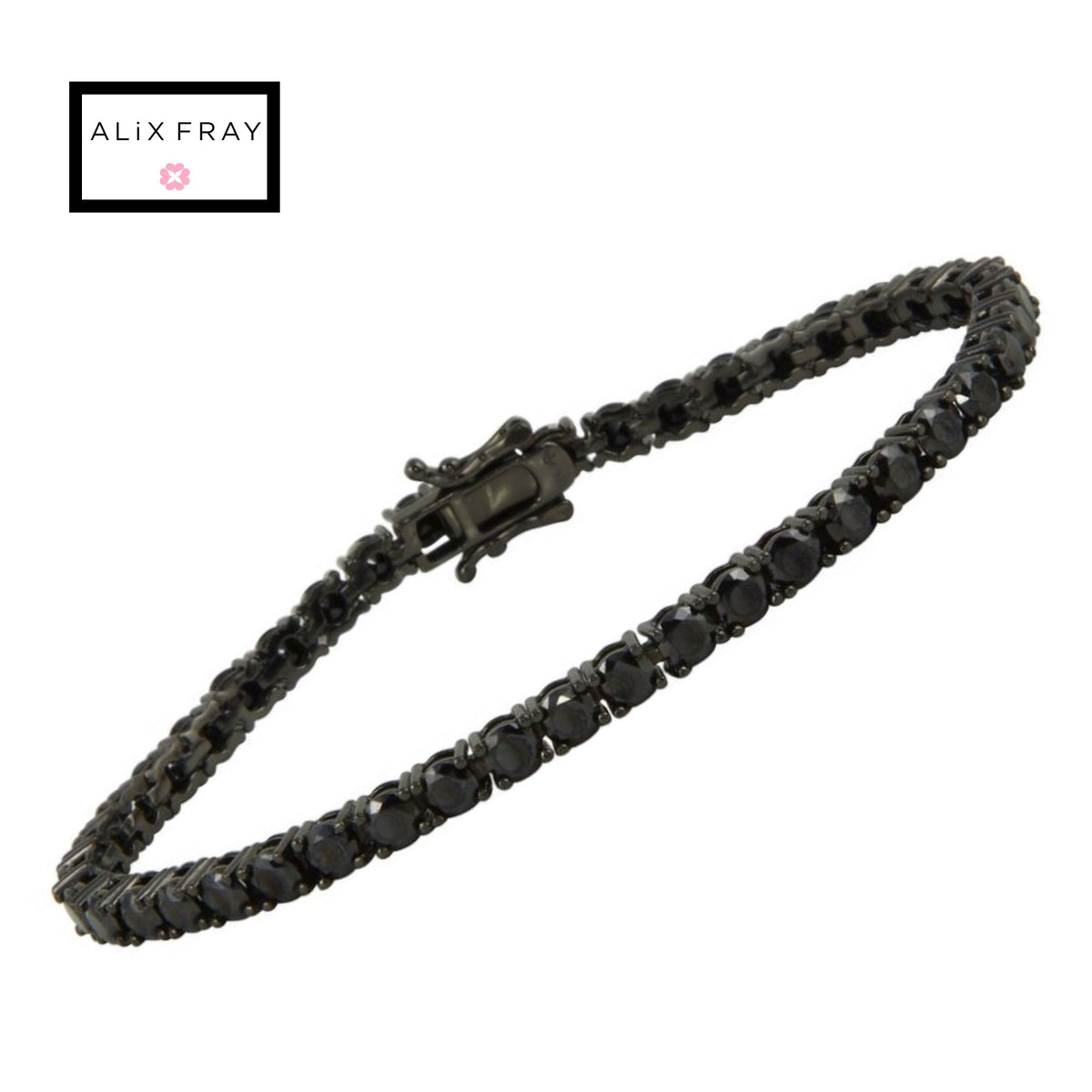 Black CZ Tennis Bracelet