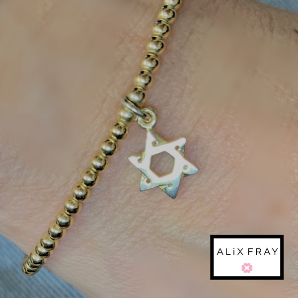 Jewish Star Gold Balll Bracelets