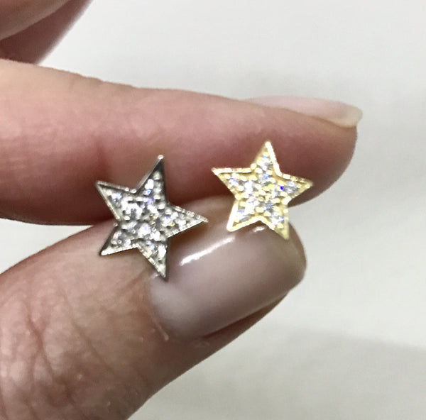 14kt Star Earrings