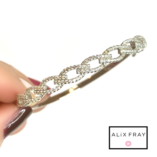 Open Link Bangle Bracelet