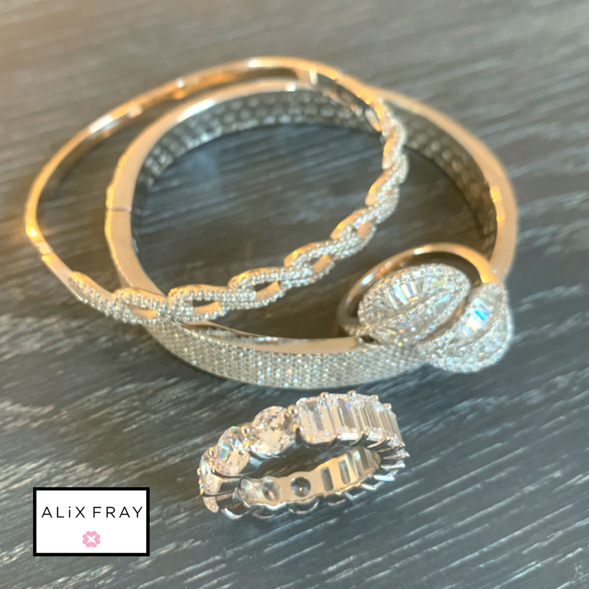 Two Sided Round & Emerald Eternity Band