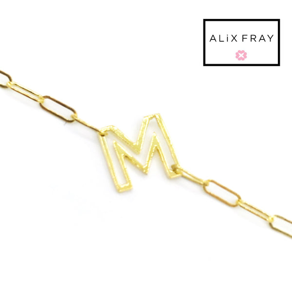 Open Initial Love Bracelet