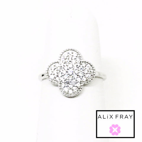 Clover Pave Ring