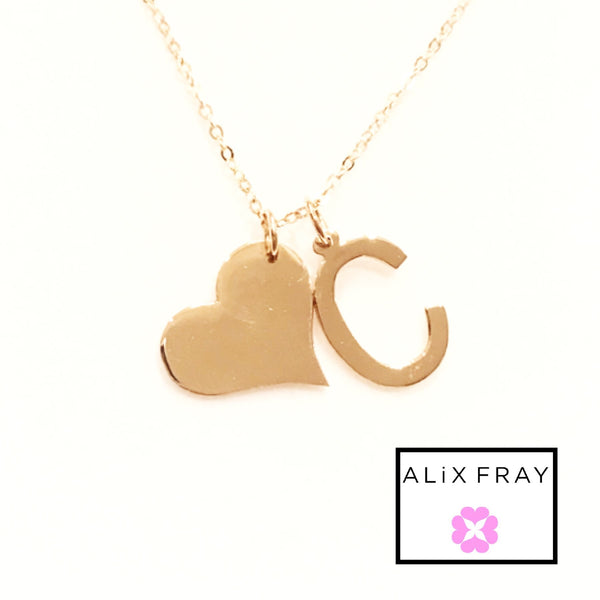 Initial & Charm Necklace