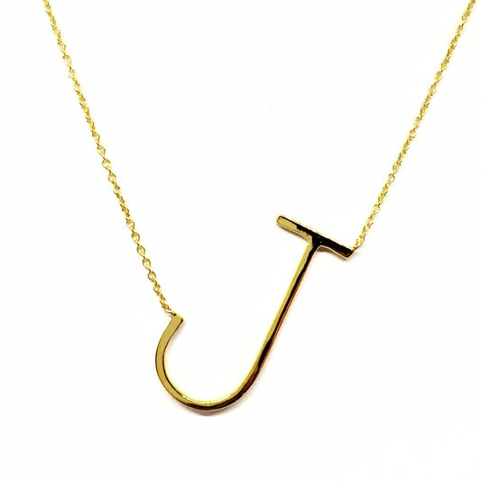 "J" Initial Necklace