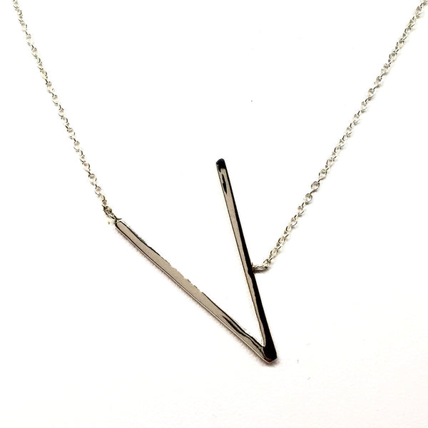 "V" Initial Necklace