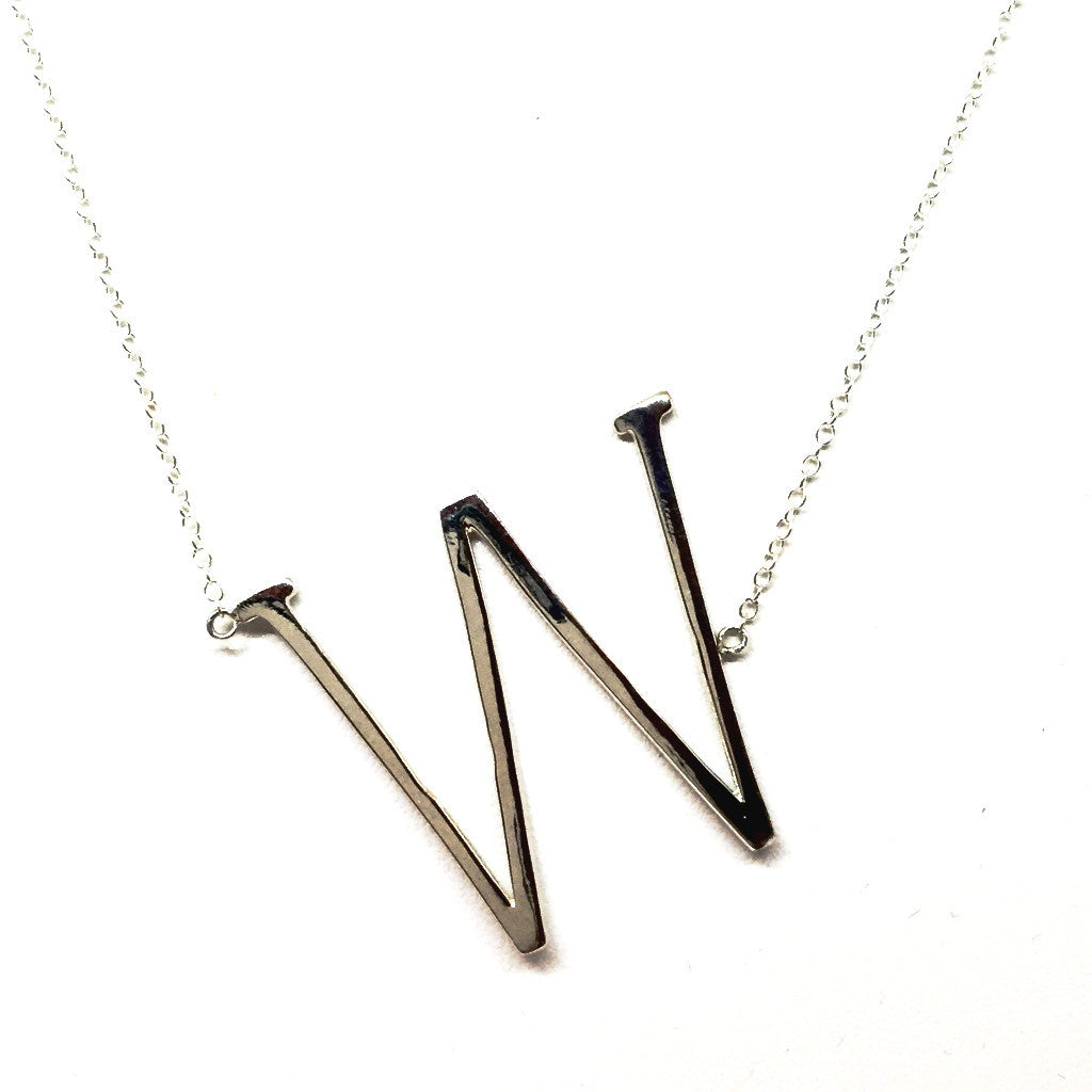 "W" Initial Necklace