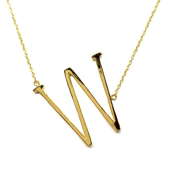 "W" Initial Necklace