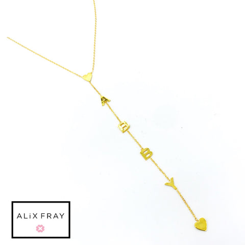 "Initial Love" Drop Necklace